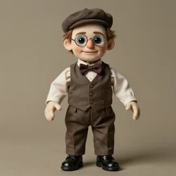 Walter White Ventriloquist Puppet, 4k, stock photo, full body, detailed, vintage photo