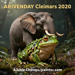A creature that is half frog, half elephant, art station