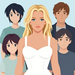 britney spears, clean cel shaded vector art. shutterstock. behance hd by lois van baarle, artgerm, helen huang, by makoto shinkai and ilya kuvshinov, rossdraws, illustration.