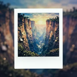 the cliffs of the lockpicks gully,painted by Karel Thole and Chris Achilleos and Wendy Froud and Phil Foglio,trending on artstation, big lighting product view,polaroid ,afrofuturism ,cgsociety,bokeh ,Interstellar ,