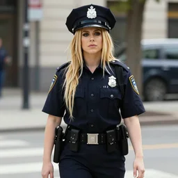 avril lavigne in police uniform. by rembrandt 1 6 6 7