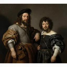 portrait of groo and rufferto, painted by rembrandt