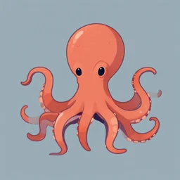 a robot octopus. simple background. clean cel shaded vector art. shutterstock. behance hd by lois van baarle, artgerm, helen huang, by makoto shinkai and ilya kuvshinov, rossdraws, illustration, art by ilya kuvshinov