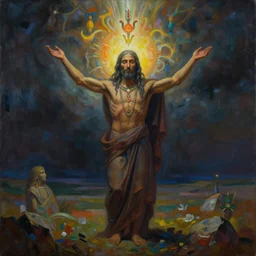 father time ayahuasca spirit, painting by alex grey in the style of cosmic christ by alex grey