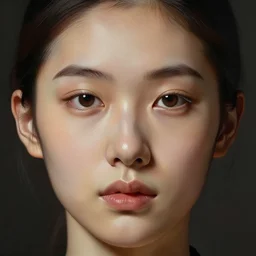 anatomical study of human face, symmetrical, detail rendering, smooth shading, deep contrasts, traditional art