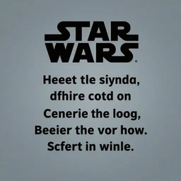 star wars rhyming, like poetry