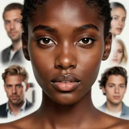 stunning goddess of light portrait, clear eyes and dark skin. realistic, symmetrical face. art by bowater charlie, mark brooks, julie bell, arian mark, tony sandoval