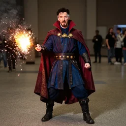 keanu reeves cosplaying as doctor strange, dragoncon, 3 5 mm, f / 2. 8, full length, full resolution, flash fired