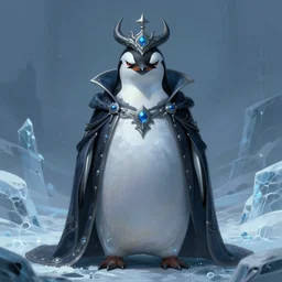 anthropomorphic evil penguin, dark magical clothes, icy landscape, portrait, dnd, mystical, character, fantasy, intricate, elegant, digital painting, artstation, concept art, smooth, 8 k frostbite 3 engine, ultra detailed, art by artgerm and greg rutkowski and magali villeneuve