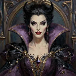 portrait of a stunningly beautiful vampire glamour model, wearing an exquisite gown, greg manchess painting by sargent and leyendecker, studio ghibli fantasy close - up shot asymmetrical intricate elegant matte painting illustration hearthstone, by greg rutkowski by greg tocchini by james gilleard