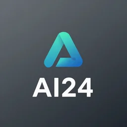 a modern logo for AI24