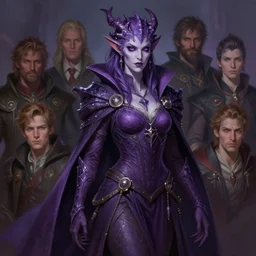 ferocious purple female dragonborn, wearing a cape, wizard robe, sinister and stylish, pretty, beautiful, dnd character art portrait, matte fantasy painting, deviantart artstation, by jason felix, by steve argyle, by tyler jacobson, by peter mohrbacher, cinema