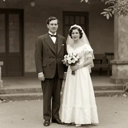 an 1 9 3 0 s wedding photo