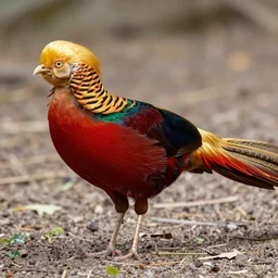 a golden pheasant-secretary bird hybrid.