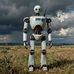 robot by norman rockwell, by tim doyle