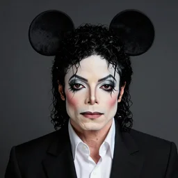 michael jackson cosplay mickey mouse ears, nendroid, butcher billy style