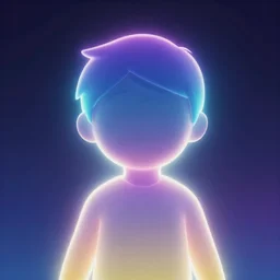 abstract digital character built with iridescent glowing colourful gradients, backlit, award winning digital design trending on artstation, screenshot from a Pixar movie, highly detailed masterpiece