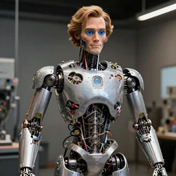 animatronic Jonah Hill, exposed mechanics, photo, Stan Winston studios, detailed, 4k