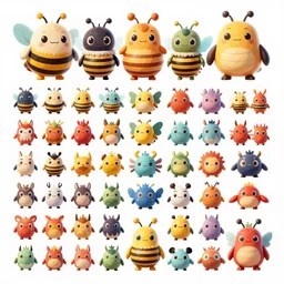 variety of chibi monsters spritesheet game asset vector art, smooth style beeple, by thomas kinkade hearstone league of legends dofus overwatch