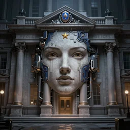 Neoclassical Police station,  hyperrealistic mixed media, stunning 3d render inspired art by P. Craig Russell and Barry Windsor-Smith + perfect facial symmetry + dim volumetric lighting, 8k octane beautifully detailed render, post-processing, extremely hyperdetailed, intricate futuristic mechanic parts, epic composition, grim yet sparkling atmosphere, cinematic lighting + masterpiece, trending on artstation