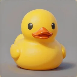 portrait of a mini yellow rubber duck, by beeple, smooth, digital, artstation, oil on canvas.