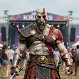 kratos at music festival, instagram post 2015 filter