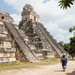 guatemala in the 1 5 0 0 s filled with ancient tikal mayan architecture, mayan woman walking the streets, indians in traditional wear haggling with the street vendors, surreal, beautiful, hyper realistic, trending on artstation, 8 k, hd
