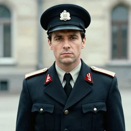 a portrait of a 1 9 8 0 s kgb agent looking like the rock