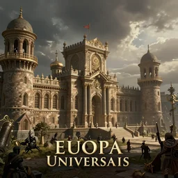 London in Aztec style and architecture, loading screen artwork for the game 'Europa Universalis IV'