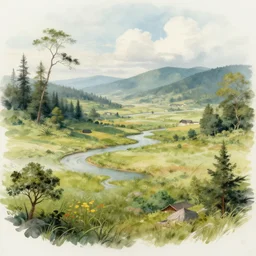 concept art designed as inspiration for a renowned landscape artist
