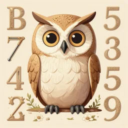 owl, tools, letters, numbers, creatures, flowers, big eyes, sharp focus, smooth, digital illustration, by mcbess, dore, symmetry, by alexander mcqueen, trending on artstation
