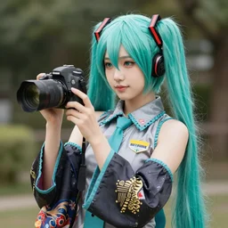 photo of hatsune miku, wearing a japanese kebaya, real photo, real camera, dslr, 8 k