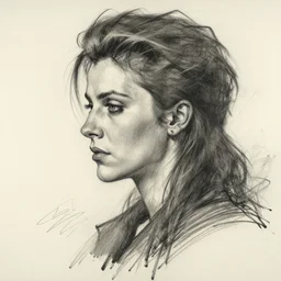 a realistic yet scraggly portrait sketch of the side profile of a stern and sophisticated debbie harry, trending on artstation, intricate details, in the style of frank auerbach, in the style of sergio aragones, in the style of martin ansin, in the style of david aja, in the style of mattias adolfsson