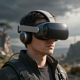 futuristic vr headset, ready player one, metaverse, digital art, artstation