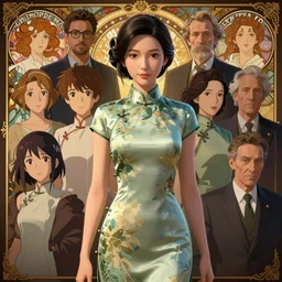 portrait of android chinese girl, wearing cheongsam, highly detailed vfx portrait, unreal engine, sharp focus, smooth, greg rutkowski, loish, rhads, beeple, caspar david friedrich, makoto shinkai and lois van baarle, ilya kuvshinov, rossdraws, elegent, tom bagshaw, alphonse mucha, global illumination, detailed and intricate environment