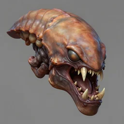 game concept art, crustacean head, sharp teeth, muscular, mesomorph, hyperrealism, artstation, cgsociety, zbrush, no background