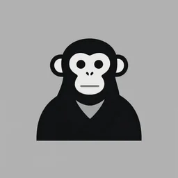 minimalistic icon of monkey jesus