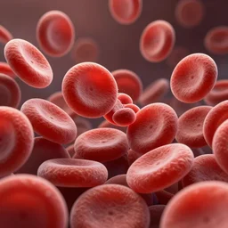 erythrocytes in blood, shallow depth of field, highly detailed, digital painting, trending artstation, concept art, illustration, cinematic lighting, vibrant colors, photorealism, epic, octane render
