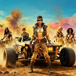 a film still of a deleted scene from the movie / mad max : fury road / ( 2 0 1 5 ) directed by george miller. surreal beautiful cinematography masterpiece. crazy apocalyptic vehicles and costumes. fantastical colorful color grading. cinematic. lighting by james gurney.