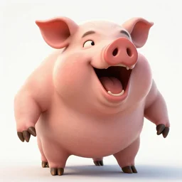 photo of a realistic fat muscular pighead ugl pig swine character screaming artstation trending by