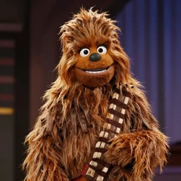 Chewbacca as a muppet, film still