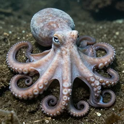 octopus covered in fur