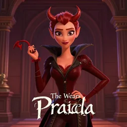 the devil wears prada as a pixar animation movie still, 3 d, octane render