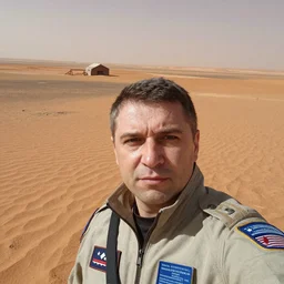 selfie by Dmitry Rogozin on Mars