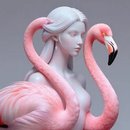 portrait goddess flamingo a margaret detailed by kopera and elegant dreampunk beautiful! holographic undertones, tomasz peter and of martine and johanna keane! highly saturated colors, mohrbacher ( alluring flowers and transparent and curly features fractal ) glass lightning alen
