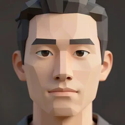 close - up of a low - poly human face, random background, 8 k, hdr, high quality, high resolution, lossless, lossless quality, 4 k, 1 6 k, 8 k quality