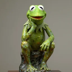 The Thinker Kermit the frog by Auguste Rodin