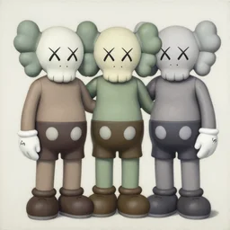 endless by shusei nagaoka, kaws, david rudnick, airbrush on canvas, pastell colours, cell shaded, 8 k,