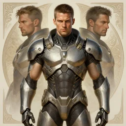 symmetry!! portrait of russell brand, sci - fi armour, tech wear, muscular!! sci - fi, intricate, elegant, highly detailed, digital painting, artstation, concept art, smooth, sharp focus, illustration, art by artgerm and greg rutkowski and alphonse mucha