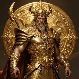 portrait of slavic thunder god Perun, in style of Doom, in style of Midjourney, insanely detailed and intricate, golden ratio, elegant, ornate, unfathomable horror, elite, ominous, haunting, matte painting, cinematic, cgsociety, James jean, Noah Bradley, Darius Zawadzki, vivid and vibrant